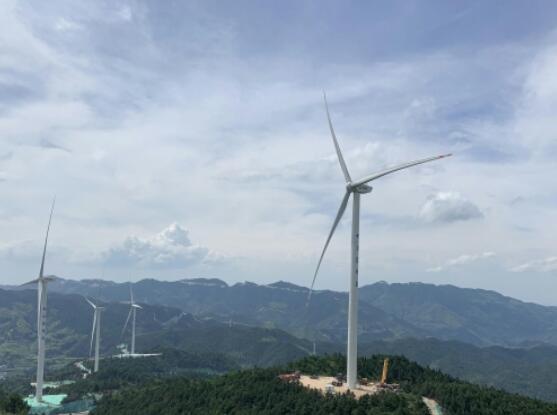 湖南江口風電場全部機組并網發電