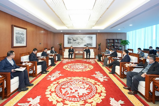 舒印彪鄧建玲會見哈電集團董事長曹志安、總經理吳偉章