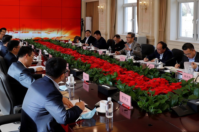 錢智民與三一集團董事長梁穩根會談