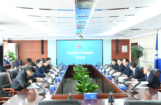 中國電建黨委書記、董事長丁焰章與湖北省副省長盛閱春會談