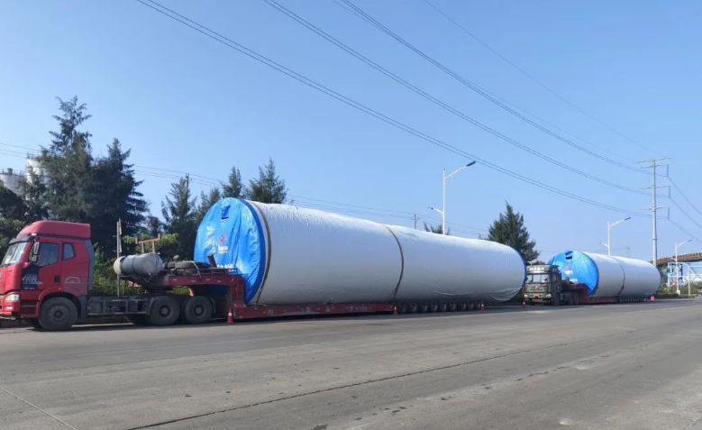 廣西防城港門崖嶺風電項目首套塔筒順利發貨